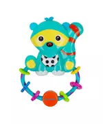 Wasbeer Babyrammelaar - Kleurige Ringen met Geluid