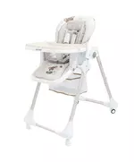 Verstelbare Beige Kinderstoel met Wielen