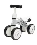 Loopfiets Wit en grijs - Peuterfiets met Voetbal Design
