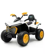Kinderquad Elektrisch Wit/Oranje - Off-road Voertuig
