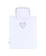 Dekbed en kussenset - Minky stippenpatroon - Babydeken
