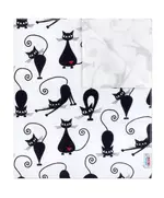 Flanellen Waterdichte Verschoonmat met Zwarte Katten