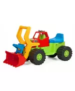 Loopauto graafmachine - groene speelgoedtractor 74 cm