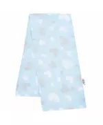 Hydrofiele Doek Lichtblauw met Hartjes Print 100% Katoen
