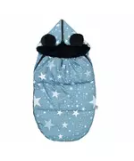 Voetenzak Blauw - Universele fleece met capuchon