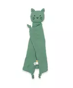 Knuffeldoekje Groene Kat - Superzacht en Geborduurd