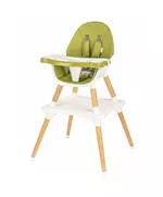 Hoge kinderstoel 3in1 - Groen - Opklapbaar & Veilig