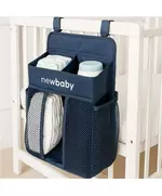 Donkerblauwe organizer voor autostoel en kinderwagen