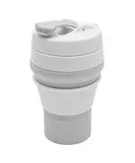 Grijze Opvouwbare Siliconen 2-in-1 Babybeker 350 ml