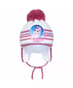 Winter baby hat - Maat 104 - Donkerroze met pompon - Elsa afbeelding