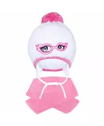 Winter baby muts met sjaal - 100% katoen - Maat 104 (3-4 jaar)