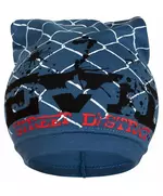 Muts - Blauw - Hekpatroon - 3-4 jaar (maat 104) - Baby cap