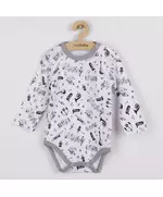 Baby romper - lange mouwen - maat 86 (12-18 maanden) - muziekinstrumenten print