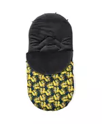 Winter voetenzak geel voor buggy met fleece en rits