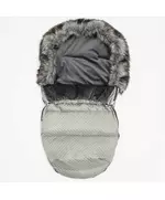Luxe Fleece Voetenzak Grijs voor Buggy met Rits