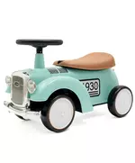 Retro Loopauto Mint – Loopwagen met Geluid en Opbergruimte