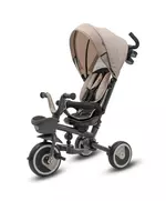 5-in-1 RELAX Driewieler Beige – Verstelbaar, 360° Draaibaar Zitje en Duwstang