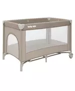 Reisbedje - campingbedje beige - inklapbaar met matras