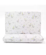Beddengoedset Baby - Gansjes - Zonder Vulling - Dekbedovertrek 90 x 120 cm