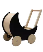 Ecotoys Houten Poppenwagen en Loopwagentje 2-in-1 Roze