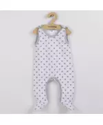 Baby romper - Grijze sterretjes - Voetjes - Maat 62 (3-6 maanden)