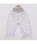 Babybroekje - Met voetjes - Grijze sterren - 100% katoen