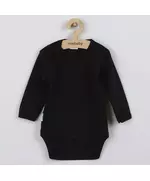 baby bodysuit - lange mouw - zwart - maat 74 (6-9 maanden)