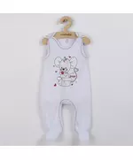 Baby onesie - White - Mouse illustratie - Maat 86 (12-18 maanden)