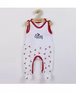 Jumpsuit - Cherry - Katoen - Maat 80 (9-12 maanden) - Baby romper