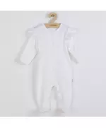 Baby Clothing - Witte Baby Jumpsuit - Maat 74 (6-9m) - Katoen