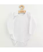 Baby romper - Lange mouwen - 100% Katoen - Drukknopen - Wit