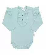 Baby body - Mintgroen - Geribbelde stof - Maat 80 (9-12 maanden)