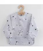 Babylongslab - lange mouwen - lichtgrijs - sterren en manen patroon