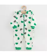 Baby Jumpsuit - Wit met groene en grijze berengezichten
