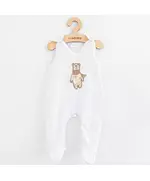 Baby romper - Mouwloos - 100% katoen - Geborduurd beertje