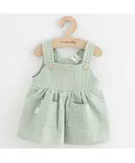 Kinderkleding - Katoen Jurkje - Sage - 6-9 maanden - Babyrok