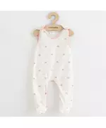 Baby romper - Mouwloos - Beertje - Roze accenten - Maat 62 (3-6 maanden)