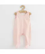 Baby romper - Maat 68 - Wit - Met teddybeerafdruk - Drukknopen schouders en onderzijde