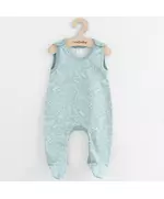 Baby Romper - Lichtblauw - Dino Patroon - Maat 74 (6-9 maanden)