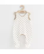 Baby romper - Bovenkleding - Sterrenpatroon beige - Maat 80 (9-12 maanden)