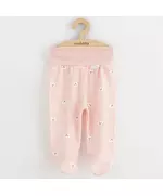 Babybroekje - Roze - Beertjes - Elastische tailleband - Voetjes