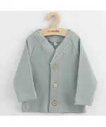 Babyvest - Lichtgroen - Katoen - Houten knopen - Size 92 (18-24m)