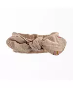 Hoofdband - Katoen - Beige - Knoop - Voor kleine meisjes