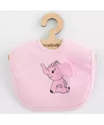 Slabbetje - 100% Katoen - Roze Olifant - 3D-Oren - Babyaccessoires