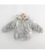 Baby insulated Wellsoft hoodie - grijs - capuchon - 100% katoen