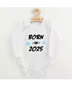 Children's printed body - BORN IN 2025 - lange mouw - katoen