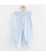 Babybroek met voetjes - Lichtblauw - 100% Katoen - OEKO-TEX Gecertificeerd