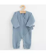 Wikkelromper - 100% Katoen - Katoen - Lange Mouwen - Babyblauw