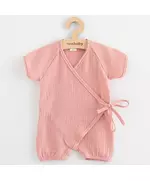 Baby Kleding - Roze Katoen Romper - Korte Mouwen - OEKO-TEX Gecertificeerd