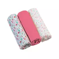 Muslin luiers framboos 3-pack
